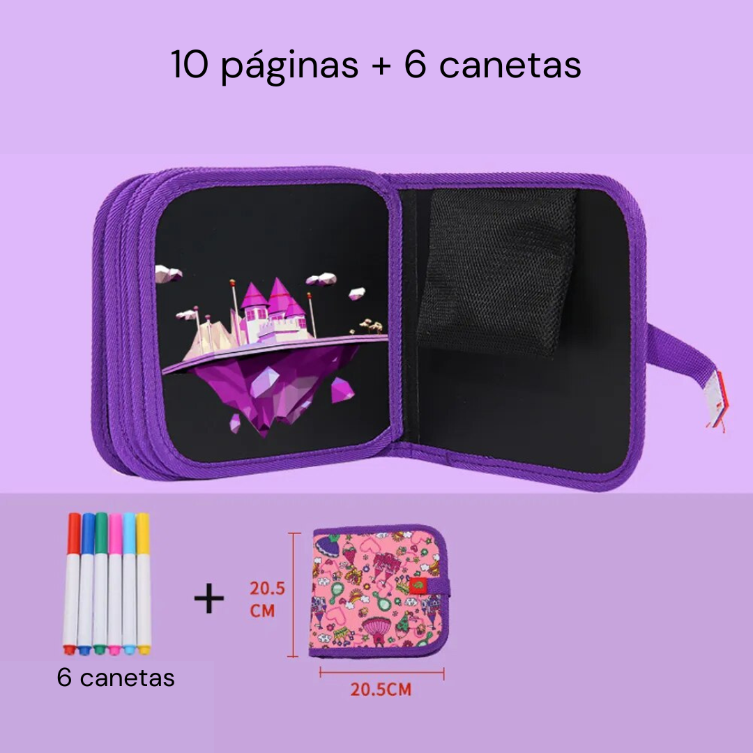 Caderno Mágico de Desenho Reutilizável + Brinde