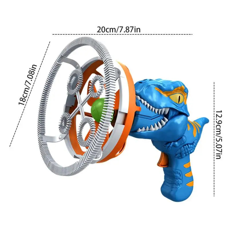 🦖Máquina elétrica de bolhas de dinossauro - Diversão garantida
