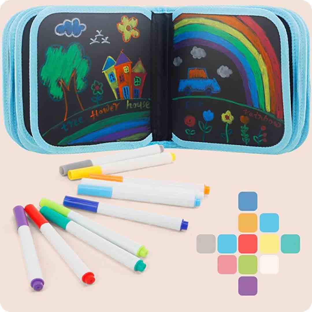 Caderno Mágico de Desenho Reutilizável + Brinde