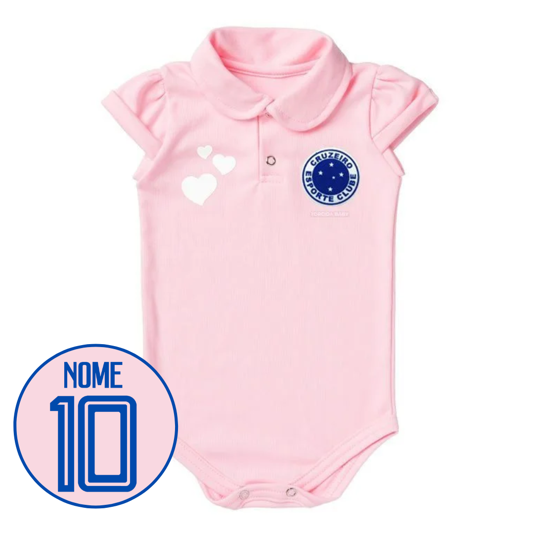 Body Rosa Personalizado do Cruzeiro