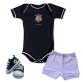 Conjunto SCCP Preto com Body, Tênis e Shorts/Calça