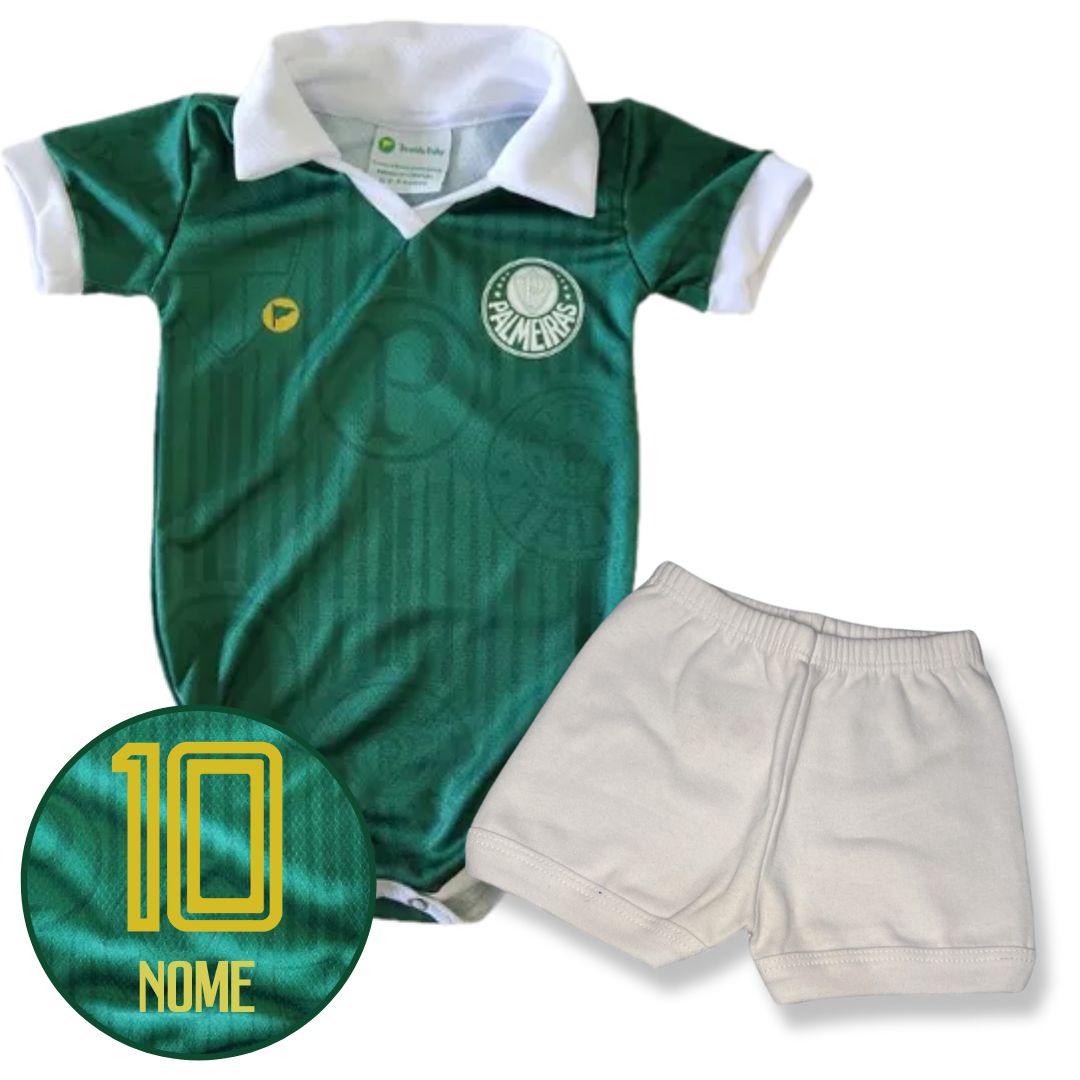 Kit Body Polo Verde Proteção UV e Shorts/Calça Palmeiras
