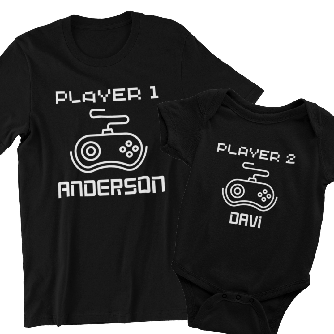 Kit Player 1 e Player 2 100% Algodão