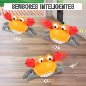 Caranguejo Fujão com Sensor de Obstáculos, Música e Luzes