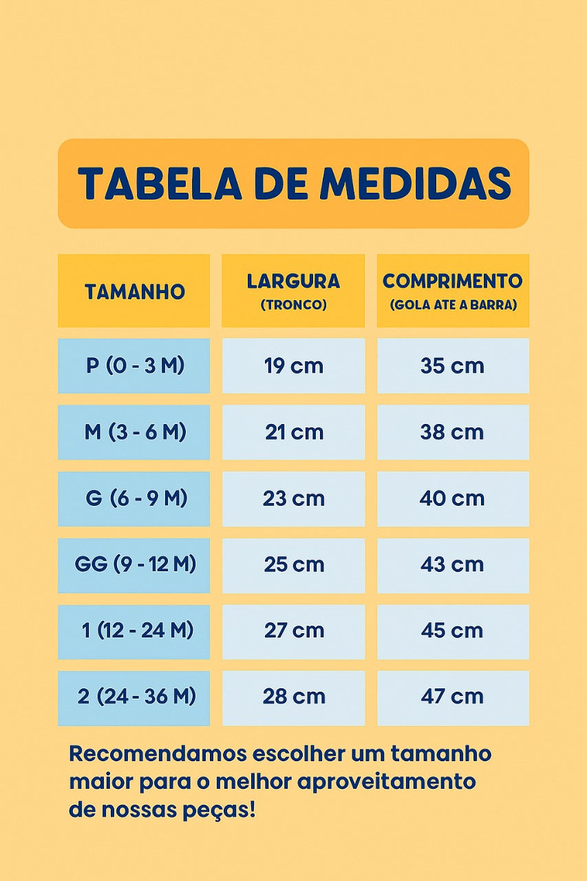 Body Mamãe Vive na Escala 7x0