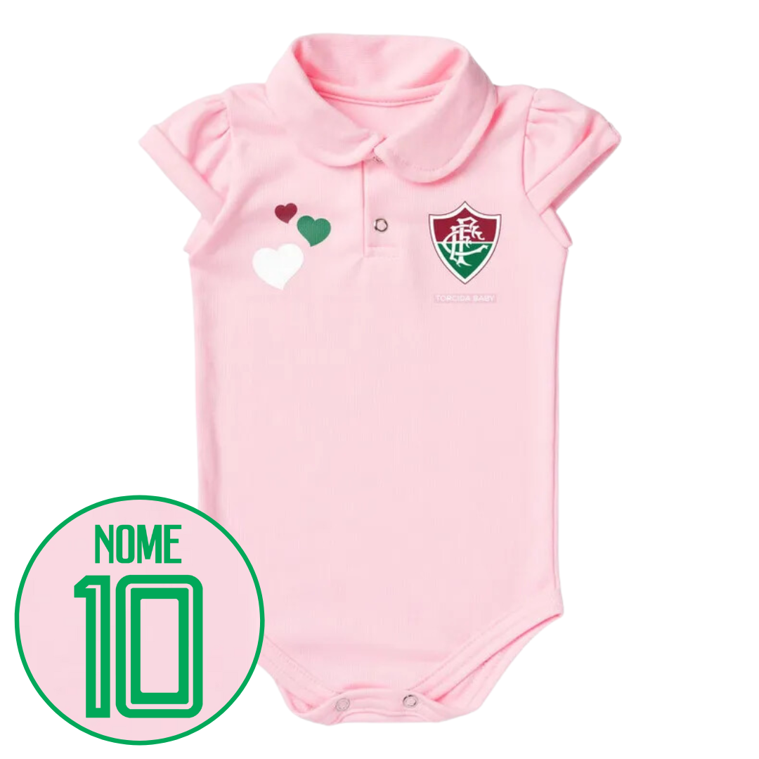 Body Rosa Personalizado do Fluminense