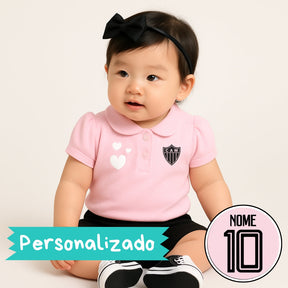 Body Rosa Personalizado do Atlético MG