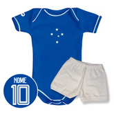 Kit Body Azul e Shorts/Calça Personalizado do Cruzeiro