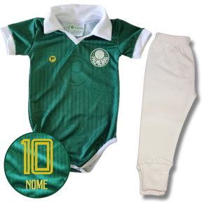 Kit Body Polo Verde Proteção UV e Shorts/Calça Palmeiras